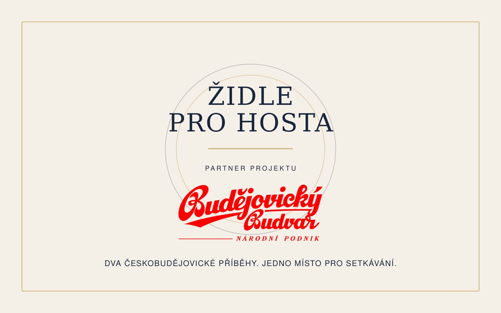 Budějovický Budvar je partnerem Židle pro hosta